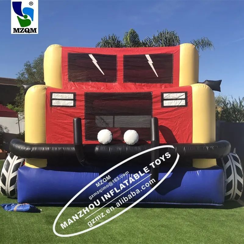 Commercial Grade  Digger Monster Truck Inflatable  Bounce House Combo Bouncy Castle And Slide For Sale