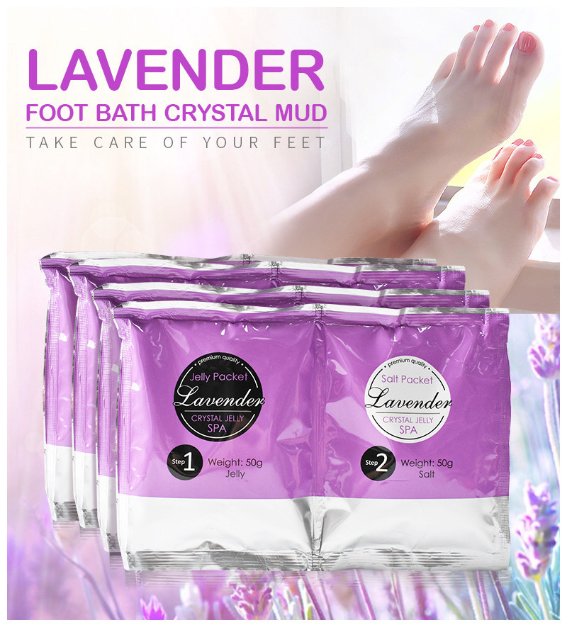 Wholesale Crystal Jelly Foot Spa Pedicure Set Gel Rose Infused