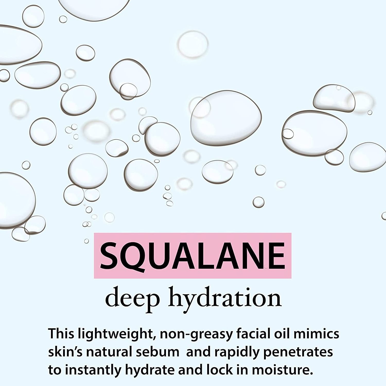 Squalane Oil Moisturizer with 100% Pure Plant Derived Squalane for Face, Body, Skin and Hair