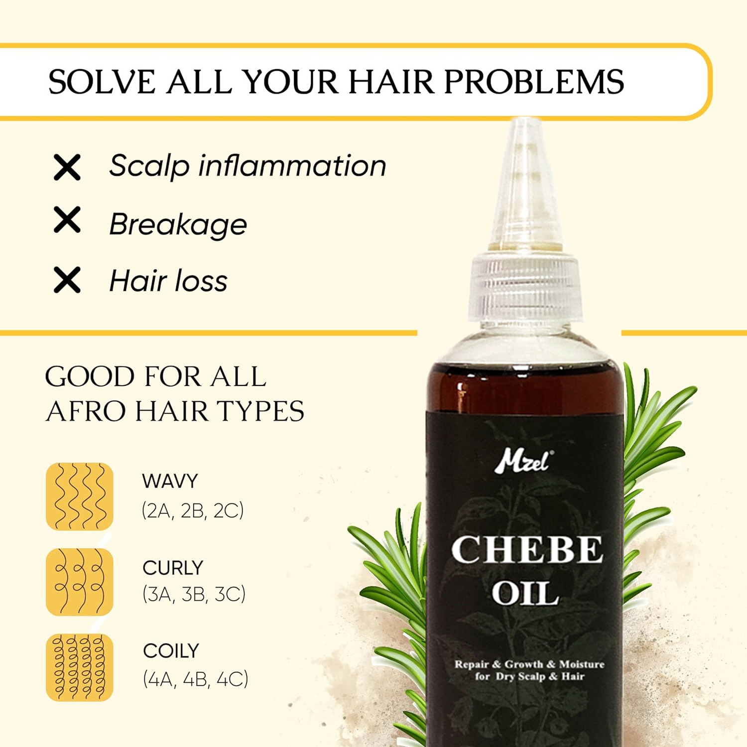 Private Label Chebe Hair Growth Oil with Authentic Chebe Powder from Africa For dry damaged hair Itchy Scalp Hair Growth