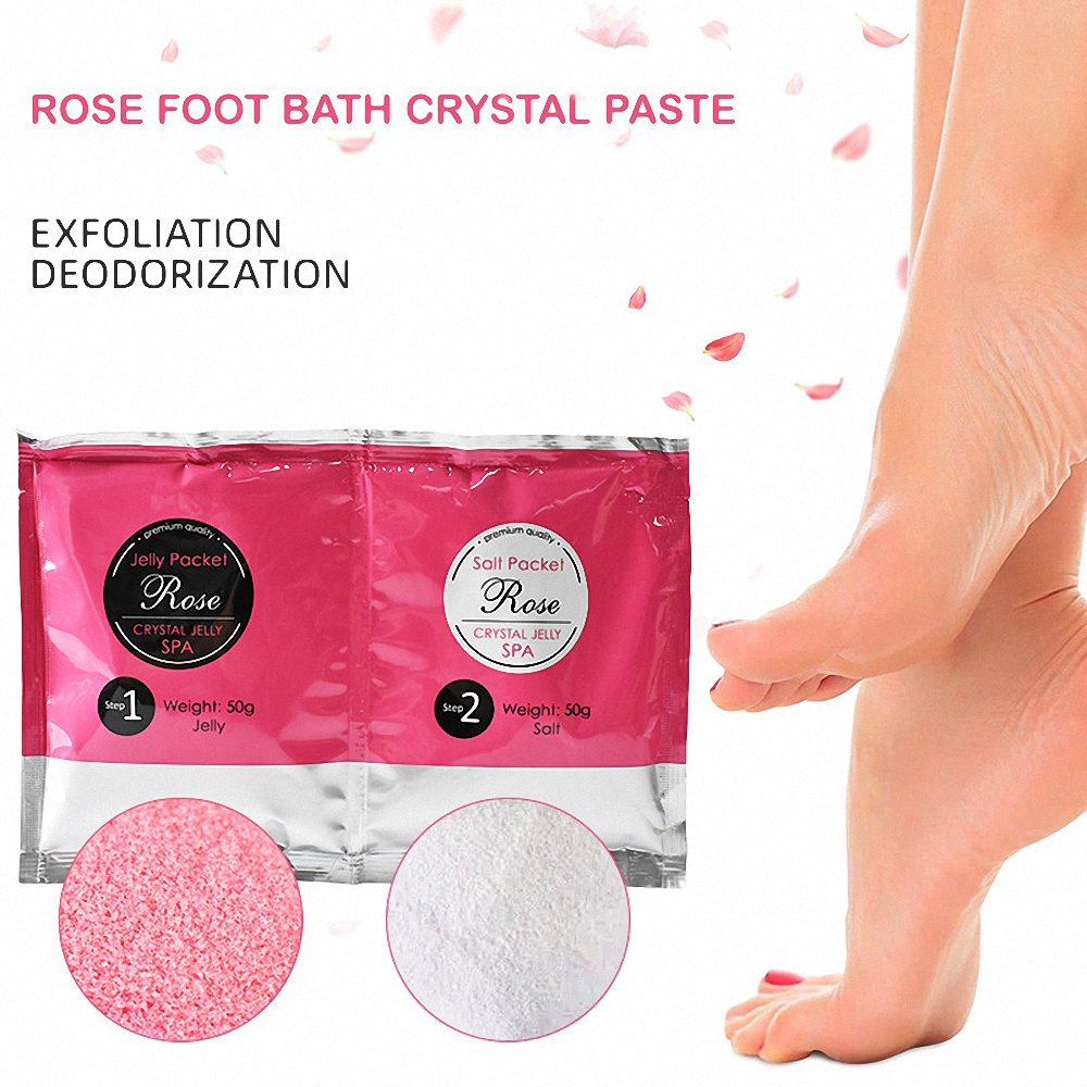 Wholesale Crystal Jelly Foot Spa Pedicure Set Gel Rose Infused