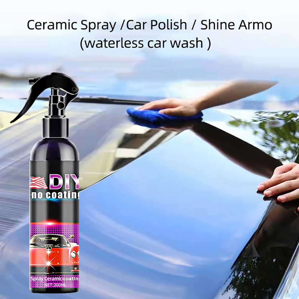 Car NANO Ceramic Coating Polish Spray With SiO2 For Hydrophobicity Car Care Shine Liquid Glass Ceramic Polish Car Cleaner Spray