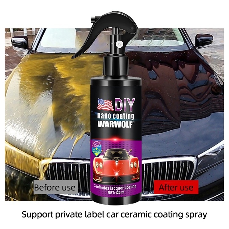 3 in 1 High Protection Fast Car Ceramic Coating Spray, Car Scratch Nano Repair Spray