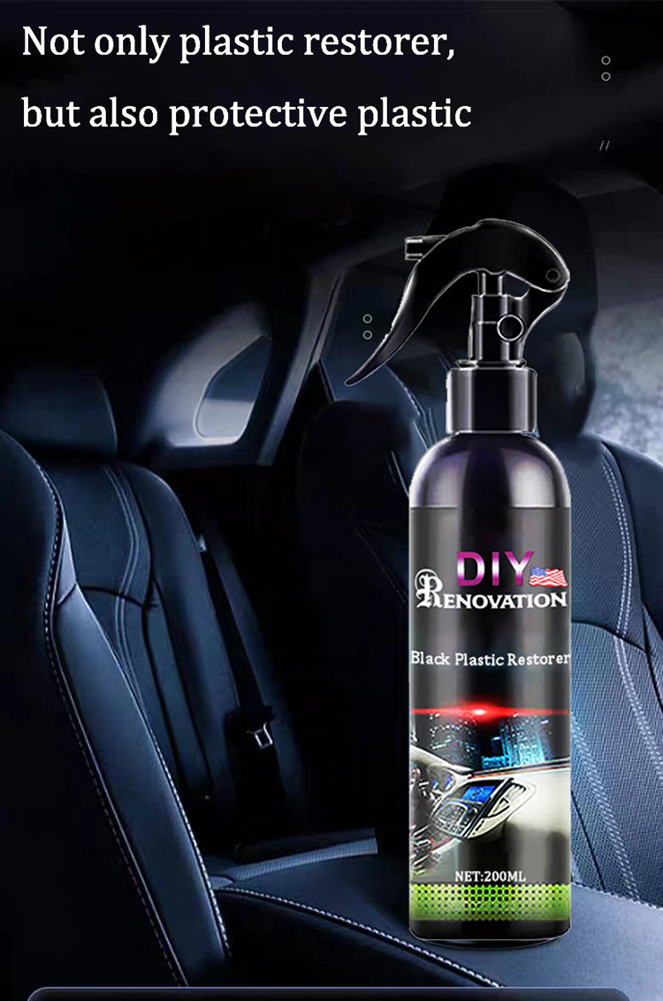 Plastic Restore Super Shine Car interior Cleaner n 200ml Auto plastic restore revitalizer plastic renovator long Life Liqu