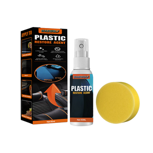 Restores faded and dull plastic, rubber, vinyl back to black quick shine coating for plastic parts car plastic restorer