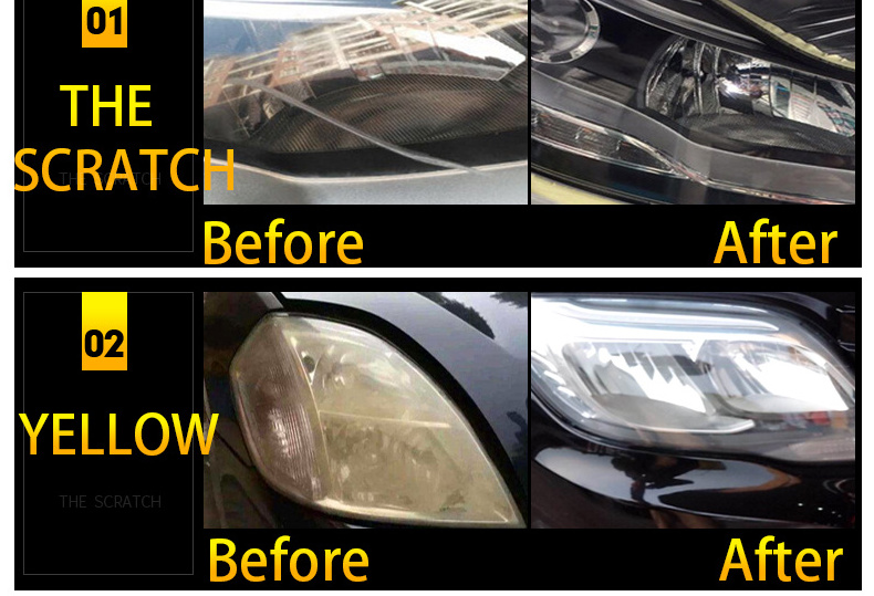 polishing of headlights paint for car headlight protection film  nano ceramic coating