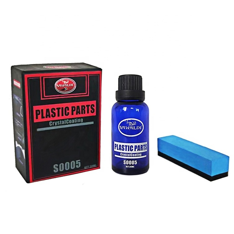 30ML Vinyl Plastic Trim Restorer  for Cars Restoration Renew Blacken Worn Out Plastic & Vinyl Rubber Surfaces UV Sunlight