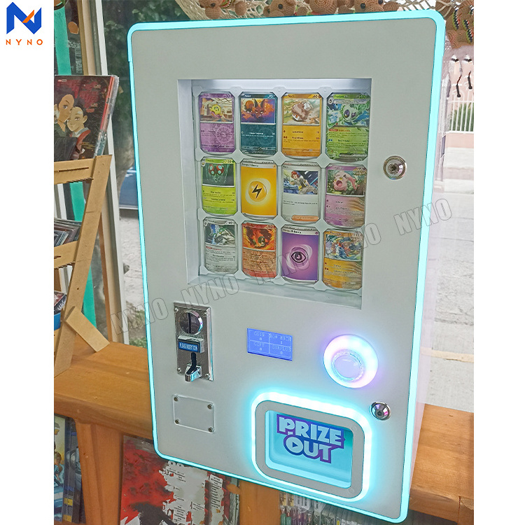 Bulk trading card game vending machine dispenser flat sticker tattoo ppokemon card vending machine