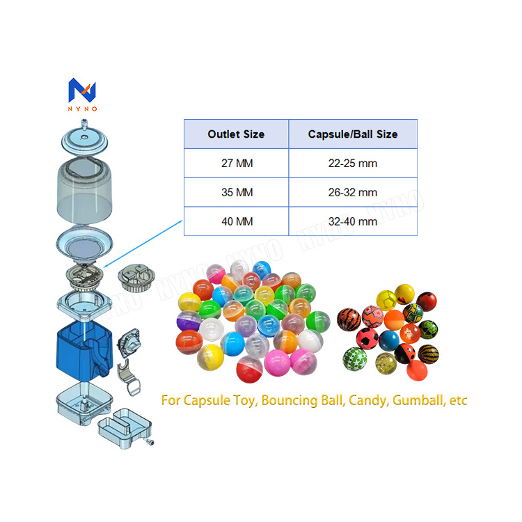 Custom gumball dispenser toy bouncy ball capsule vending machine mechanical bulk gumball vending machines