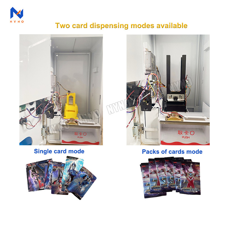 Hot sale Ppokemon card vending machine card pack dispenser anime cards Tatoo vending machine sticker vending machine