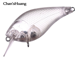 Chan'sHuang Unpainted Blanks Bait 7cm 7.9g Rattles Flaot Square Bill Crankbait DIY Handmade Artificial Fishing Lure