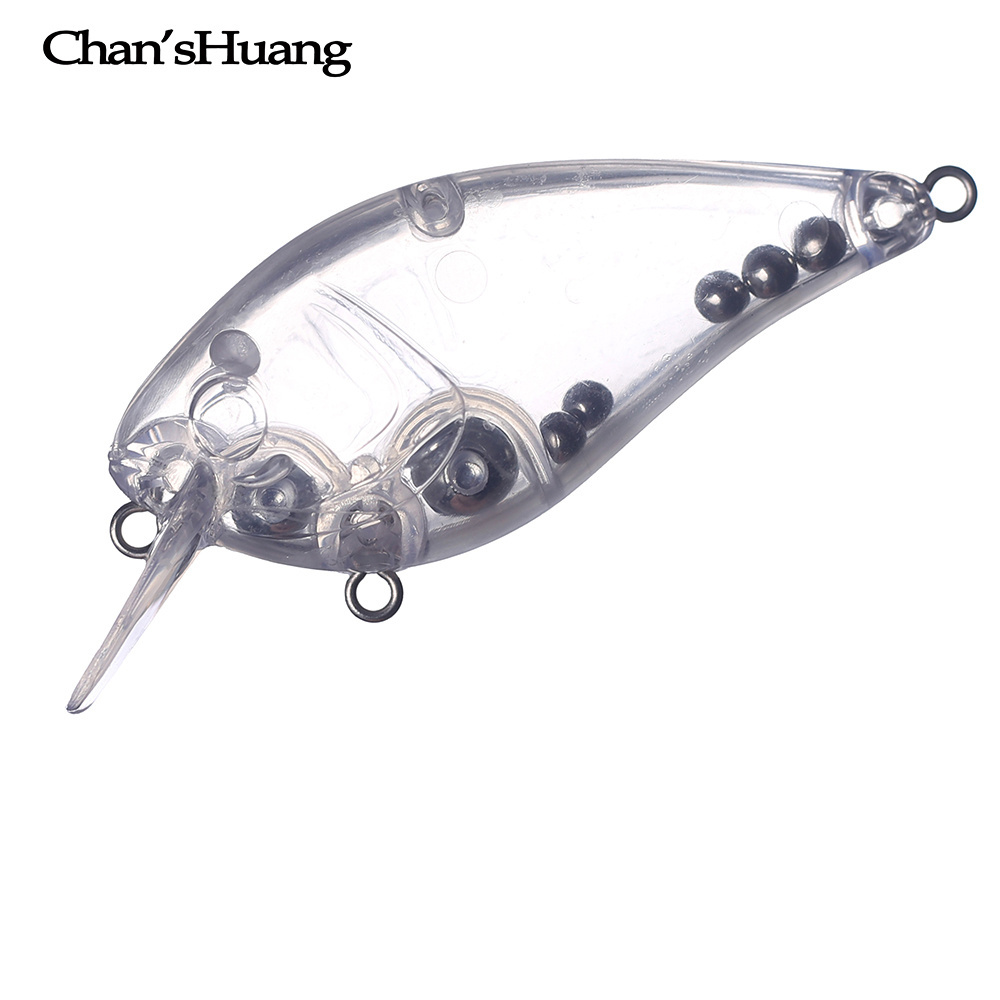 Chan'sHuang Unpainted Blanks Bait 7.5cm 10.8g Rattle Floating Square Bill Crankbait DIY Handmade Artificial Fishing Lure