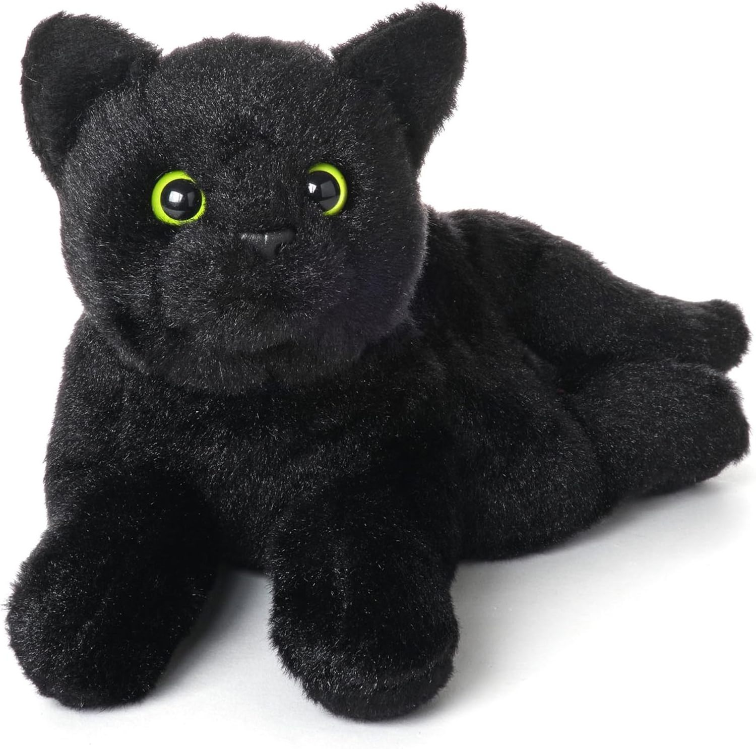 Stuffed Animal Realistic Black Cat Plush Toy Soft Kitten Stuffed Animal Black Cat Plushie for Home Decor Animal Collection