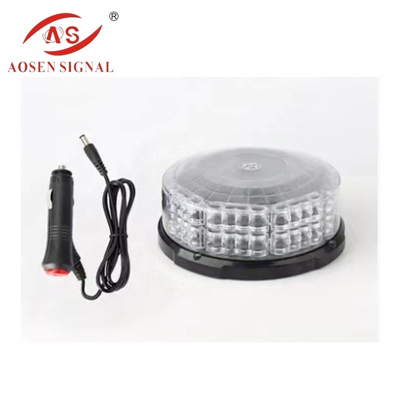 Wireless 64LED Rechargeable Strobe Flashing Beacon Light With Magnetic Base