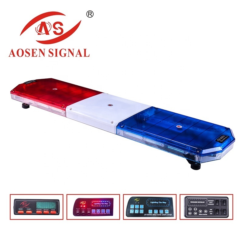 8B915 Lighting Systems Red Blue Ultra-thin Emergency Warning 88Led Light Bar for Tow Truck