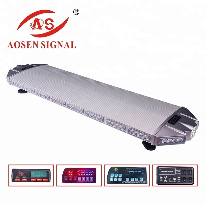 12V 24V 264W Waterproof Flashing Strobe Warning Lights Emergency Ambulance LED Roof Light Bar for car