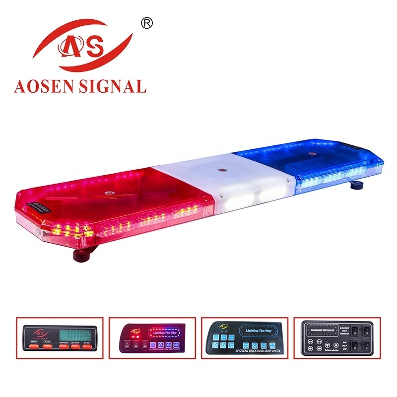 8B915 Lighting Systems Red Blue Ultra-thin Emergency Warning 88Led Light Bar for Tow Truck