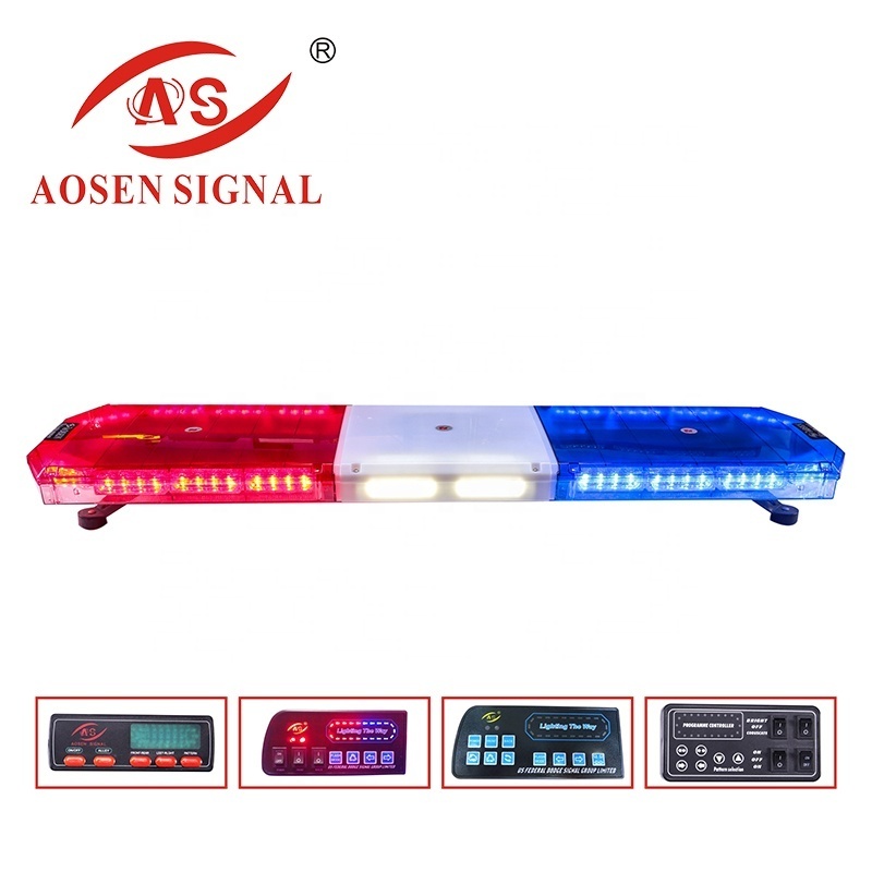 8B915 Lighting Systems Red Blue Ultra-thin Emergency Warning 88Led Light Bar for Tow Truck