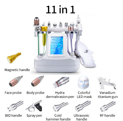 Hot Sale 11 In 1 oxygen facial microdermabrasion beauty machine hydra h2o2 skin care machine