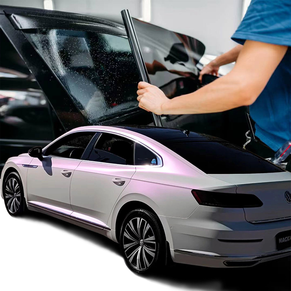 Wholesale UV Insulation 1.52*1m Visible Light 5%-70%  Dyed Tinted Window Film For Car Interior Temperture and Privacy