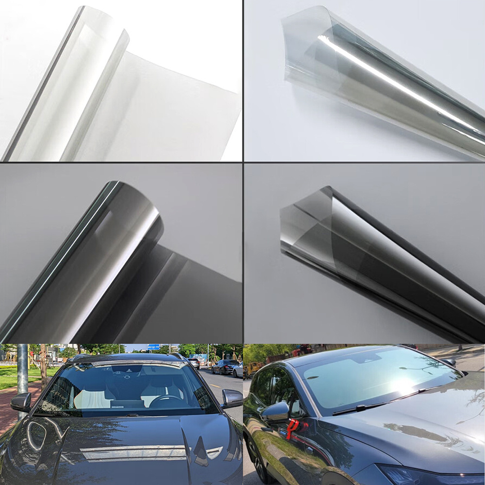 Wholesale UV Insulation 1.52*1m Visible Light 5%-70%  Dyed Tinted Window Film For Car Interior Temperture and Privacy