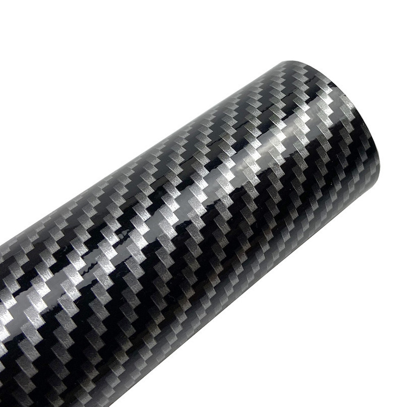 Factory Price Decorative Vehicle Adhesive 1.52*30m 3D 4D 5D Black Carbon Fiber Car Sticker Vinyl Wrapping Film