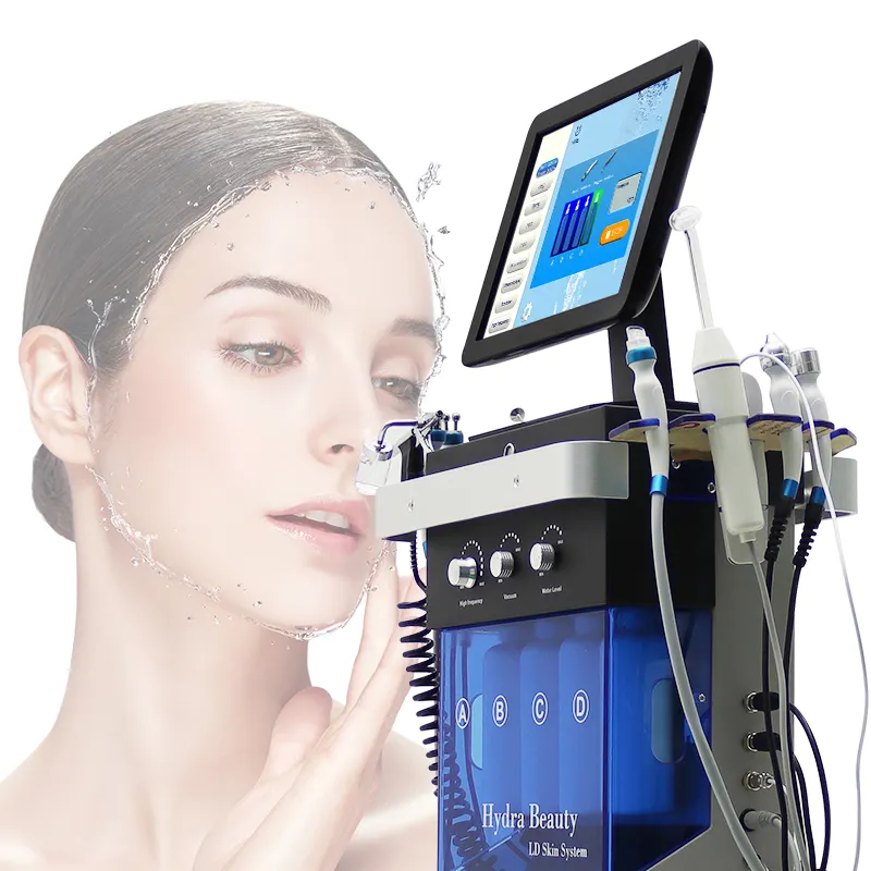 Beauty products hydro machines hydra oxygen facial microdermabrasion diamond dermabrasion glow machine rf spa equipment