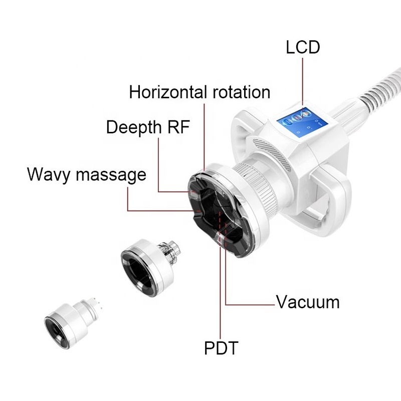 Auto-Rf ems golden finger facial massager vacuum RF roller rotating radio frequency cavitation LED cellulite reduction machine