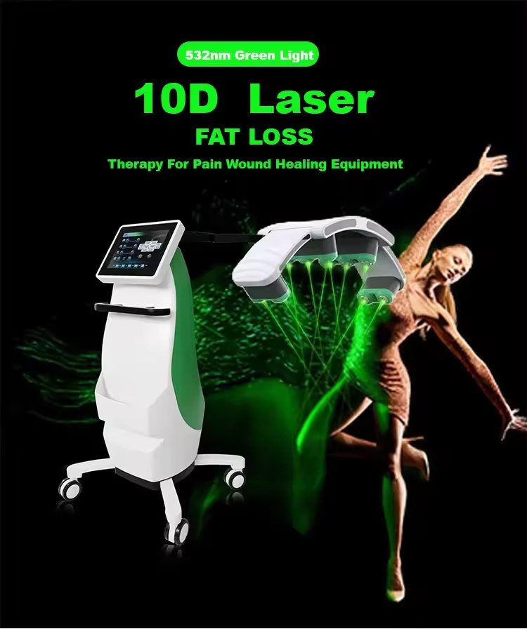 Newest Updates Rotating Laser 532nm Body Slim 10D Laser facial  Fat Burning face lift lifting dissolving machine