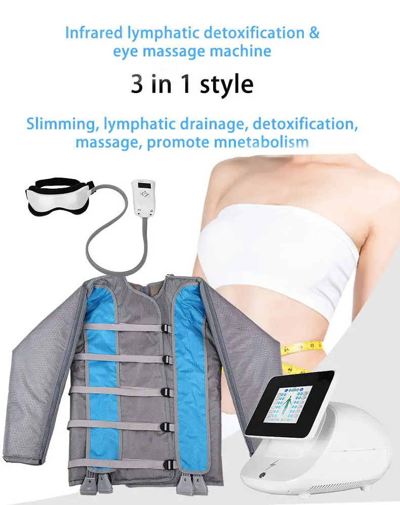 24 airbags 3 in 1 infrared ems full body massager pressotherapy profesional presoterapia professional lymphatic drainage machine