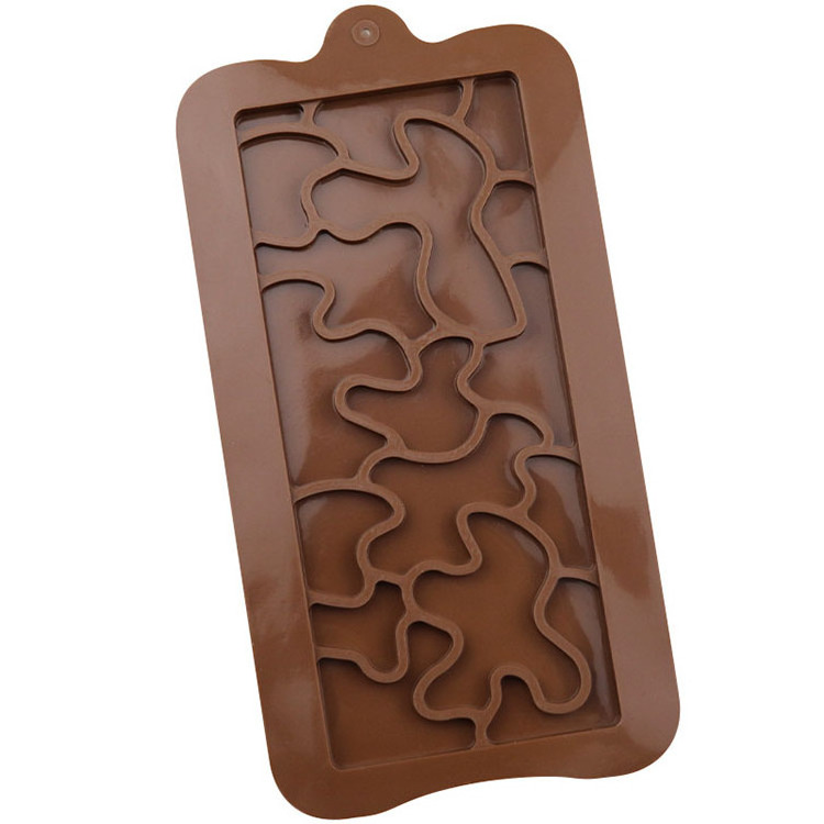 Whole Puzzle Chocolate Cookie Waffles Silicone Mold DIY Candy Sugar Cake Mould Kitchen Baking Tools