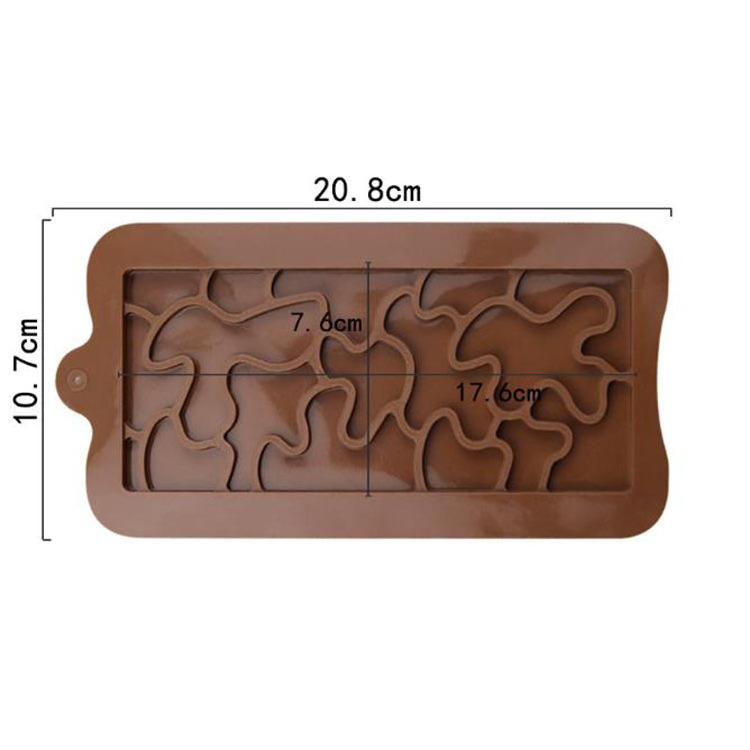 Whole Puzzle Chocolate Cookie Waffles Silicone Mold DIY Candy Sugar Cake Mould Kitchen Baking Tools