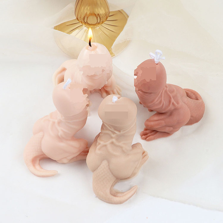 New Ideas Factory Price Woman Sexy Young Lady Hugging Penis Candle Mold Silicone Handmade Gift Erotic Crocodile Penis Candle