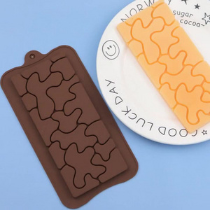 Whole Puzzle Chocolate Cookie Waffles Silicone Mold DIY Candy Sugar Cake Mould Kitchen Baking Tools