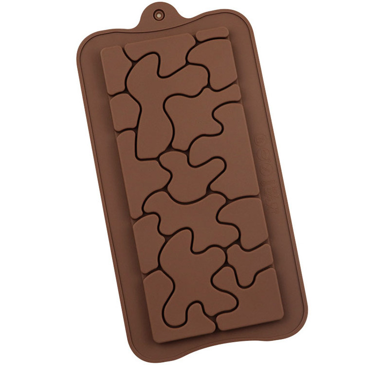 Whole Puzzle Chocolate Cookie Waffles Silicone Mold DIY Candy Sugar Cake Mould Kitchen Baking Tools