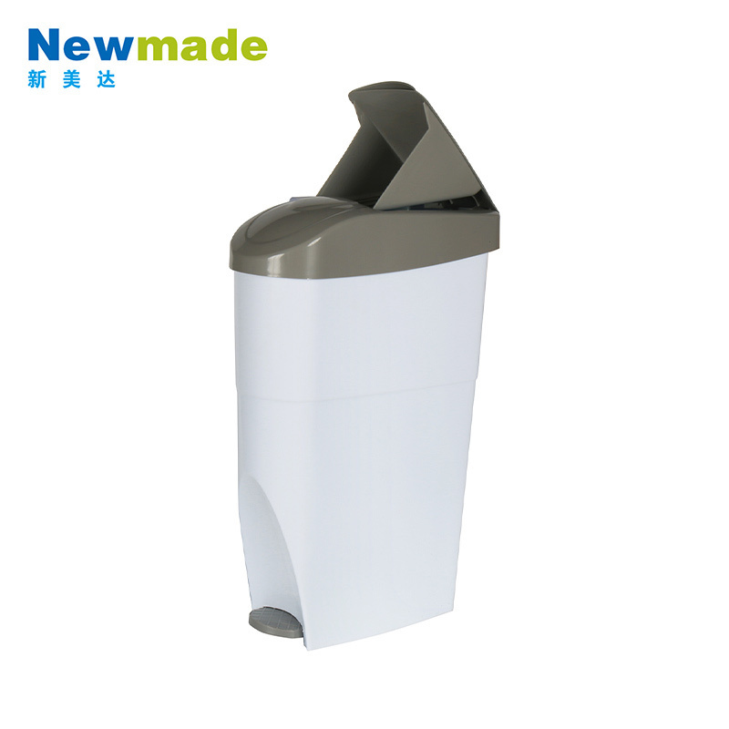 Trash Can Lady Women Female Sanitary Trash Bin Foot Pedal Plastic Modern 18L Bathroom Support Storage Bucket Rectangular PP&ABS