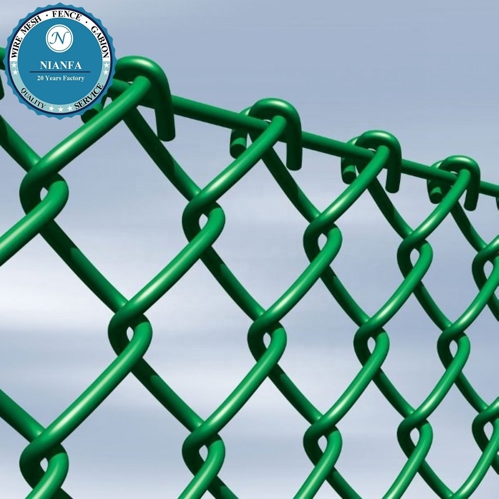 agricultural land anti rust roll diamond chain link mesh fence/ airport hot dipped galvanized commercial metal chain fencing