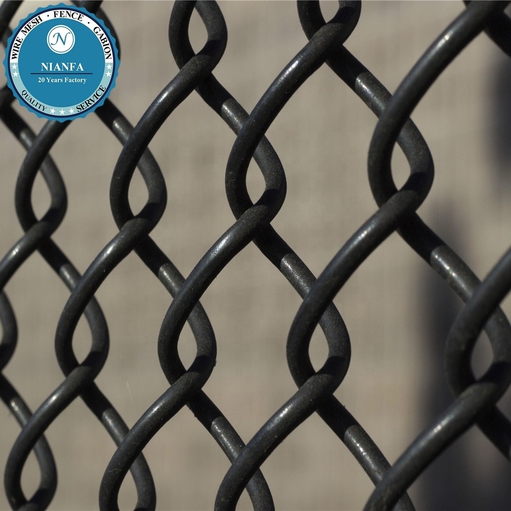 agricultural land anti rust roll diamond chain link mesh fence/ airport hot dipped galvanized commercial metal chain fencing