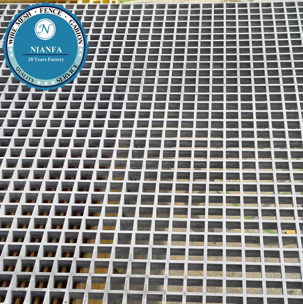 FRP GRP Anti-slip/Concave / Grit Fiberglass Mesh Pultruded Bar Grating