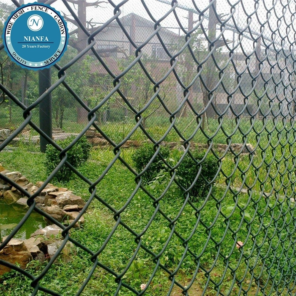 agricultural land anti rust roll diamond chain link mesh fence/ airport hot dipped galvanized commercial metal chain fencing