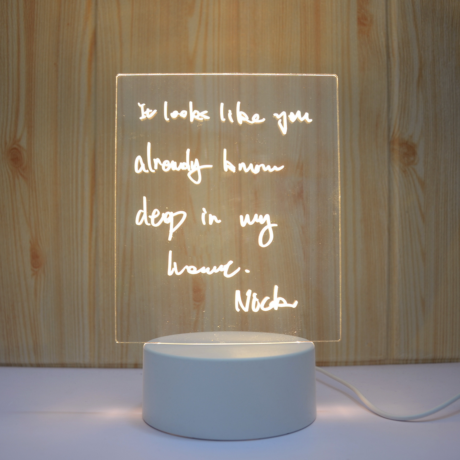 Creative Gifts Girl Bedroom Sleeping Lamp Cute Soft Light Desk Lamp 3D Message note Board Night Light With Pen