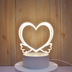 Creative Gifts Girl Bedroom Sleeping Lamp Cute Soft Light Desk Lamp 3D Message note Board Night Light With Pen