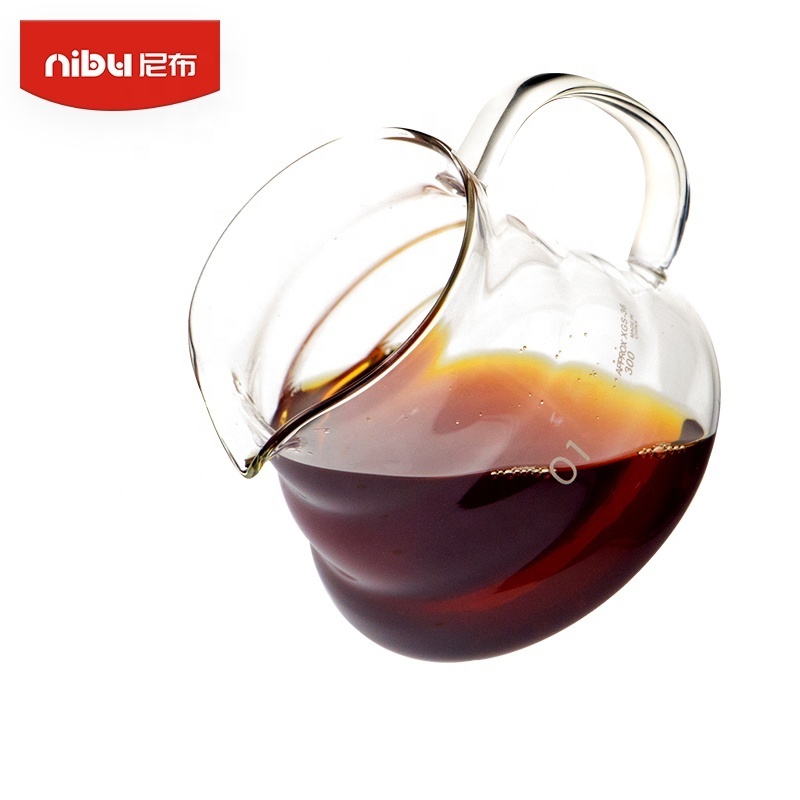 NIBU Wholesale Hand Brew Coffee Server Glass Drip Pot Pour Over Coffee Maker Coffee Drip Kettle