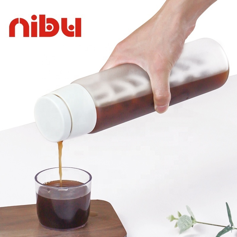 NIBU Professional Leak-Proof Ice Cold Brew Coffee Bottle Glass Coffee Pot Tea Infuser Cold Brew Coffee Maker