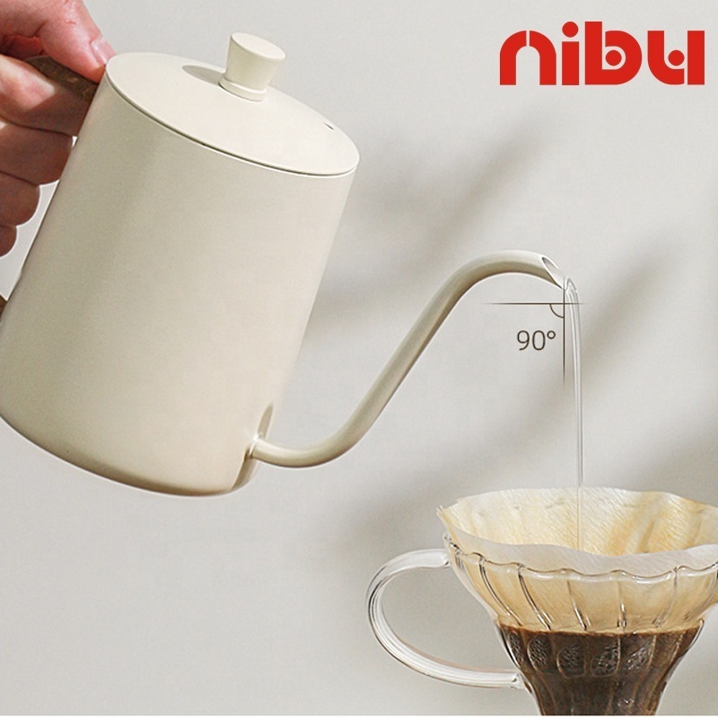 Nibu Stainless Steel Kettle For Coffee And Tea Pour Over Gooseneck Kettle Coffee Pot With Anti-scald Handle