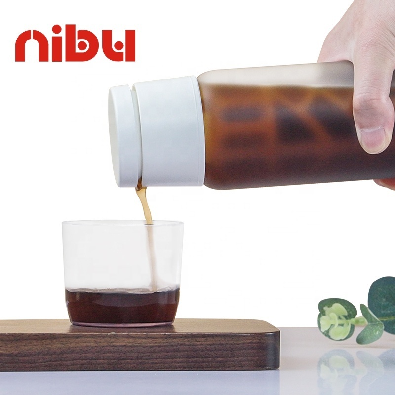 NIBU Professional Leak-Proof Ice Cold Brew Coffee Bottle Glass Coffee Pot Tea Infuser Cold Brew Coffee Maker