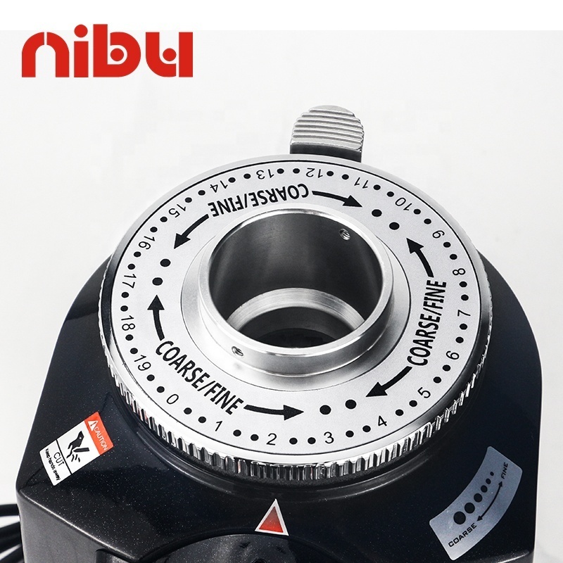 NIBU Professional Electric Espresso Bean Grinding Machine 64mm Italian Coffee Mill Flat Burr Coffee Grinder