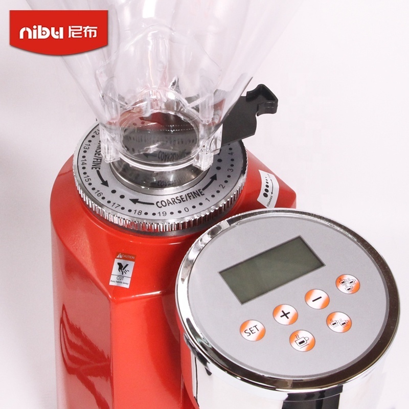 NIBU Professional Adjustable Espresso Grinder Coffee Machine Electric Expresso Coffee Grinder Beans Burr Mill Coffee Grinder