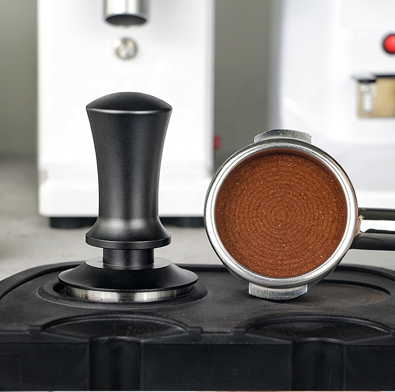 Barista Tools Espresso Tamper Flat Base Coffee Powder Press Hammer Coffee Distributor 58MM Coffee Tamper