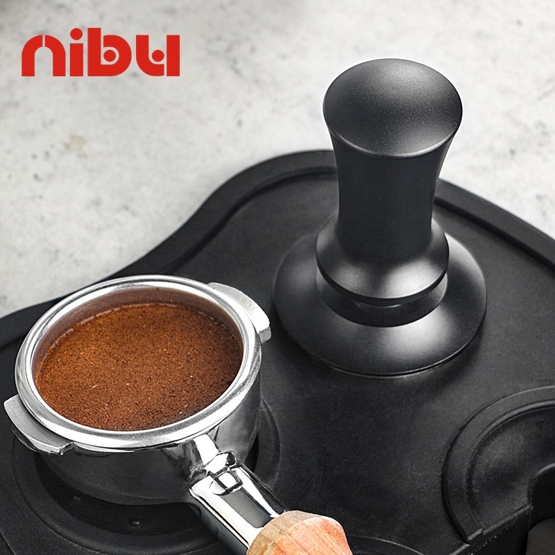 Barista Tools Espresso Tamper Flat Base Coffee Powder Press Hammer Coffee Distributor 58MM Coffee Tamper